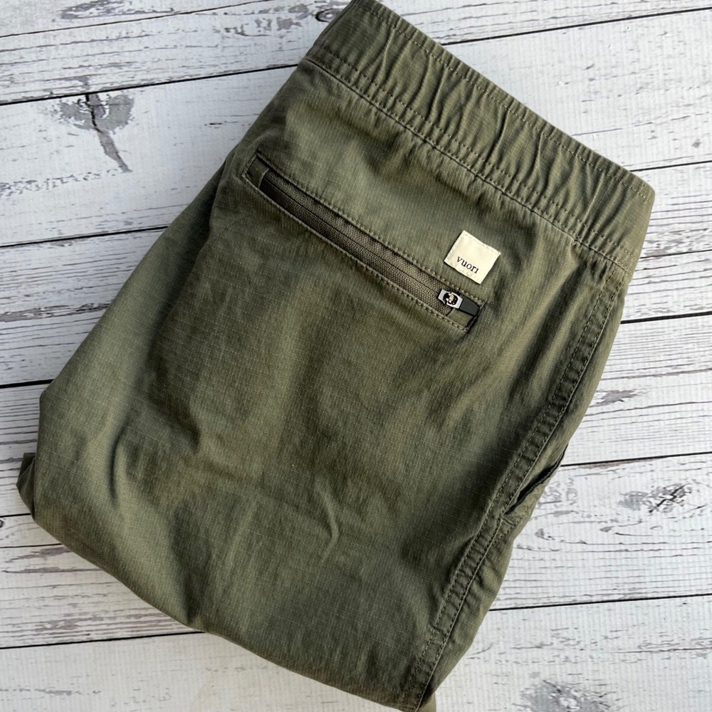 Vuori Ripstop Pant Army Khaki Green Organic Cotton Womens Medium Hiking Outdoor - Picture 4 of 15